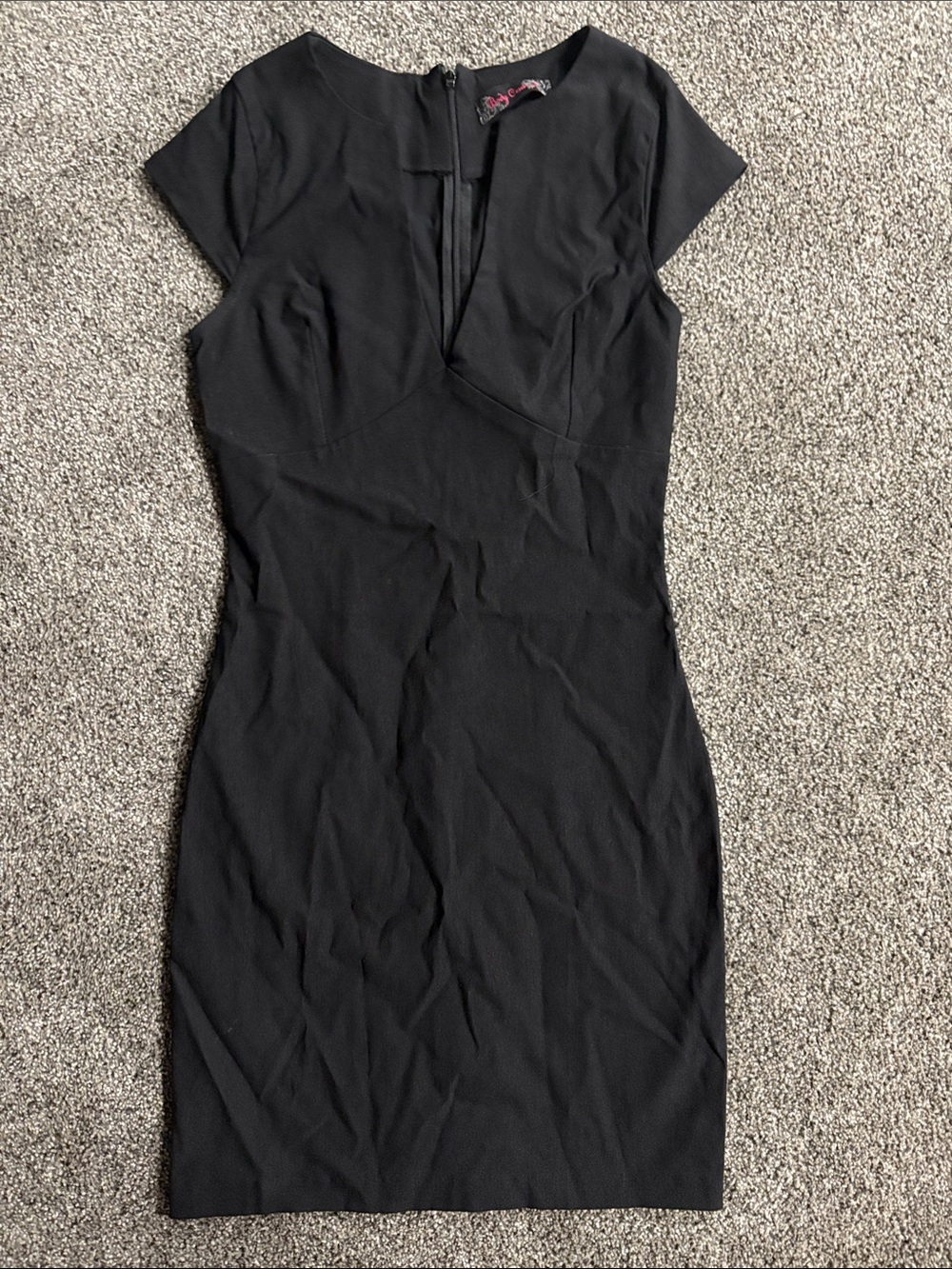 Body Central Black Cap-Sleeve Sheath Dress